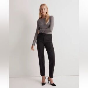 Madewell Black Fairbanks Pintuck Trouser Pants 12